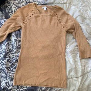 Tan/Beige color ribbed sweater